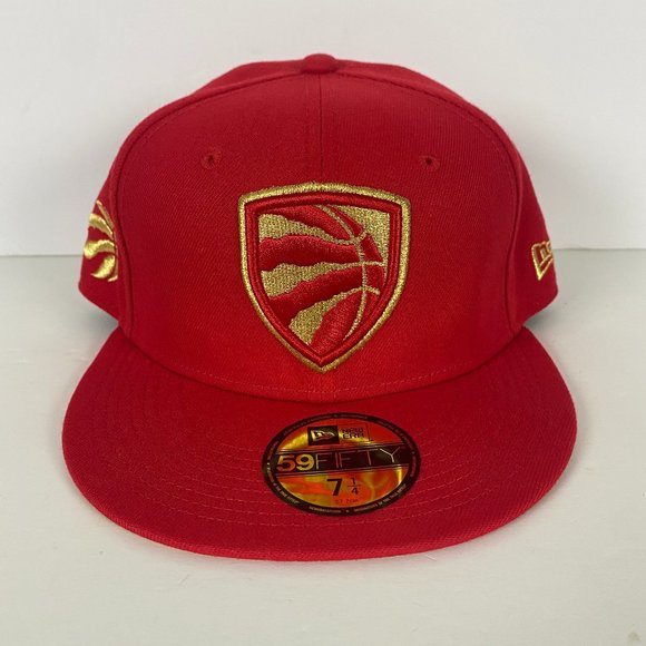 NEW Toronto Raptors New Era 59Fifty NBA Team Shield Fitted Hat Cap Mens Sz 7 1/4 - Picture 1 of 11